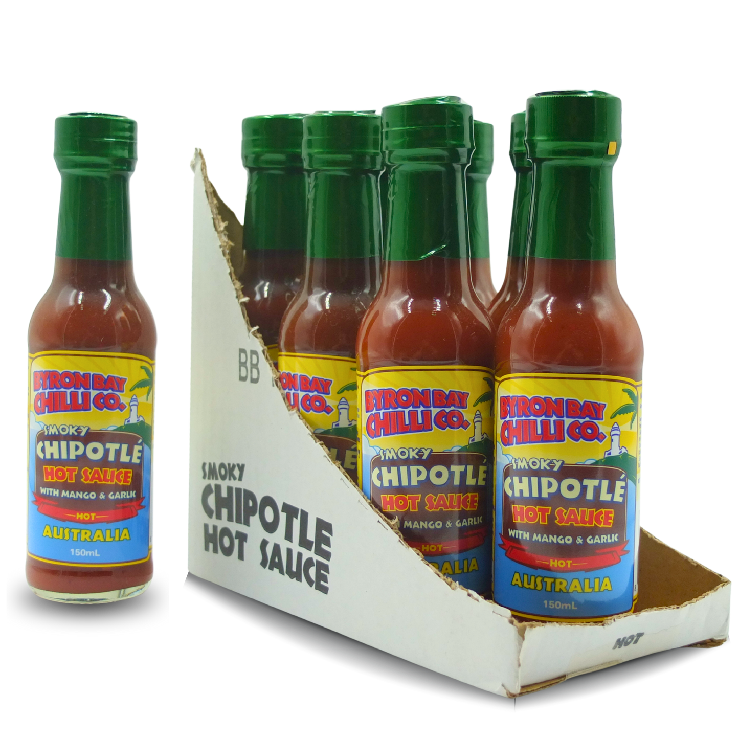 Smoky Chipotle Hot Sauce with Mango & Garlic