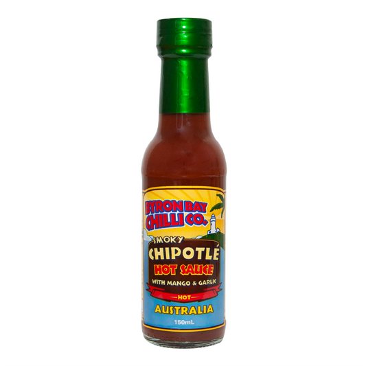 Smoky Chipotle Hot Sauce with Mango & Garlic